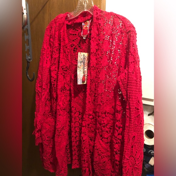 Elegant Red Lace Women's Jacket - 955 $220 or $200 w/offer - Picture 1 of 14